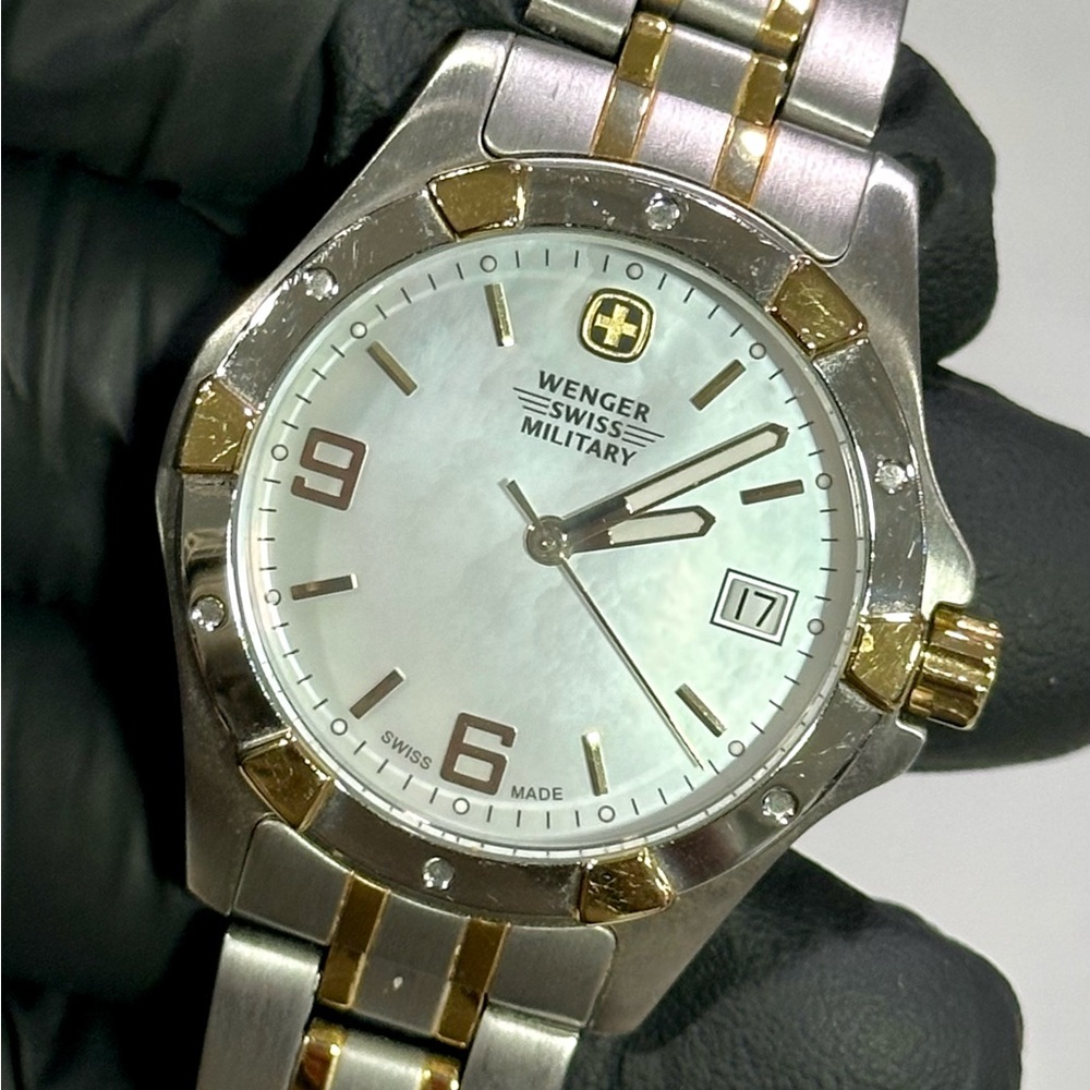 Wenger Swiss Military 79093 Date Mother-Of-Pearl Two-Tone Ladies’ 33mm Watch